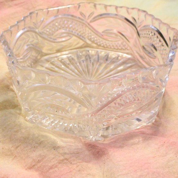 Vintage lead crystal fruit bowl - Picture 2 of 4